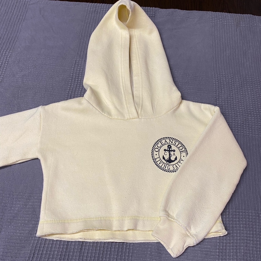 Oceanside Living Salty Hoodie Crop Top Size S